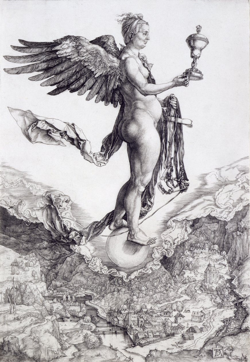 Nemesis (Het Grote Fortuin) door Albrecht Dürer