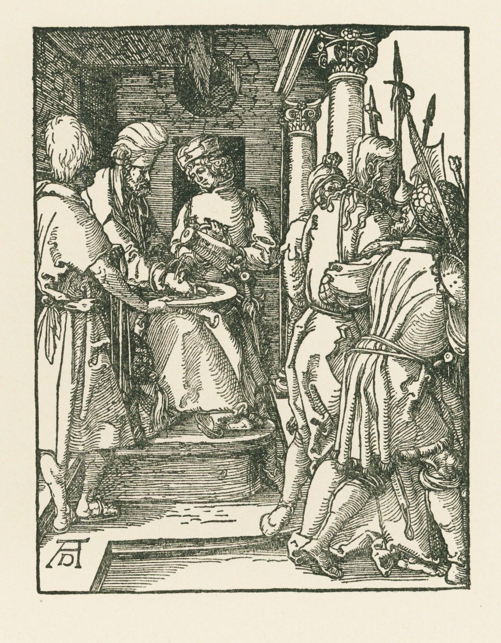 Pilatus wast zijn handen, c.1509 (houtsnede) door Albrecht Dürer or Duerer