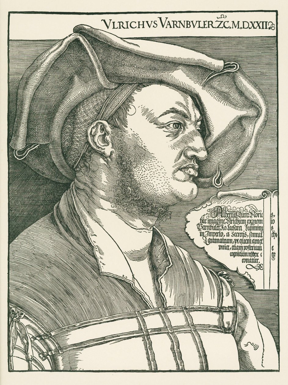 Portret van Ulrich Varnbueler door Albrecht Dürer or Duerer