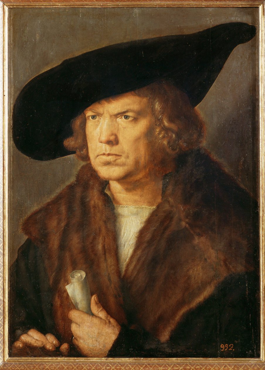 Portret van een onbekende man door Albrecht Dürer or Duerer