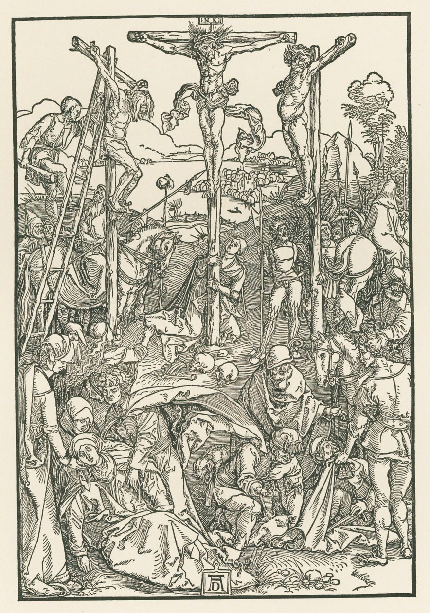 Kleine calvarieberg, ca 1503-04 (houtsnede) door Albrecht Dürer or Duerer
