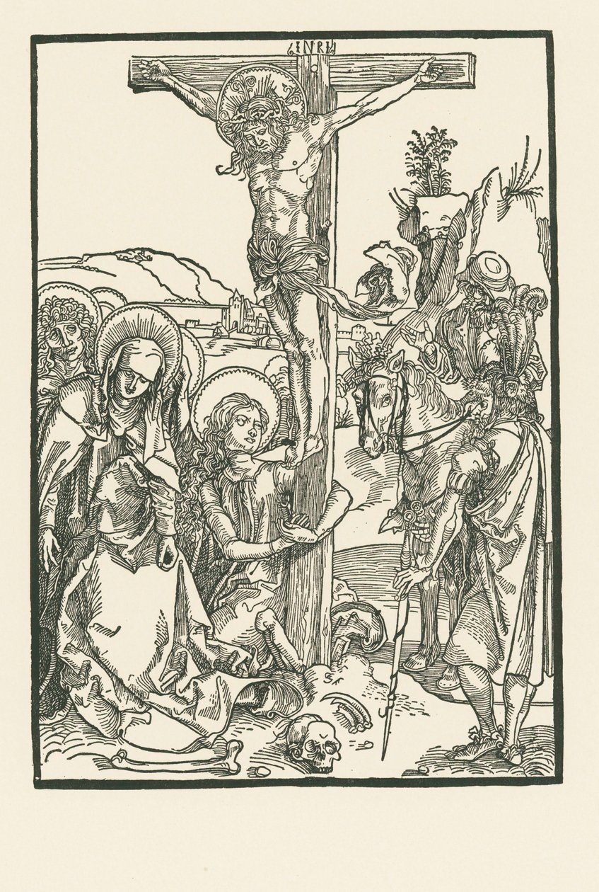 De kruisiging, ca.1500 (houtsnede) door Albrecht Dürer or Duerer