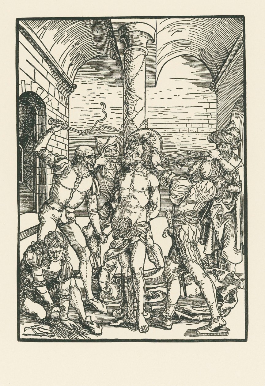 De geseling, ca.1500 (houtsnede) door Albrecht Dürer or Duerer
