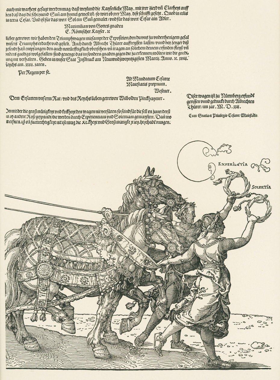 De grote triomfwagen door Albrecht Dürer or Duerer