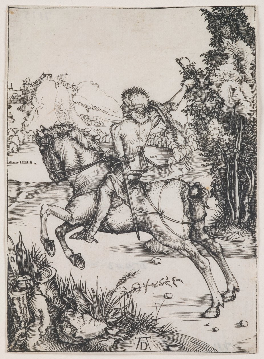 De kleine koerier, ca. 1496 (gravure) door Albrecht Dürer or Duerer