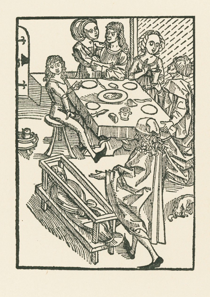 De vreugden van de wereld en de waarschuwing van de dood door Albrecht Dürer or Duerer
