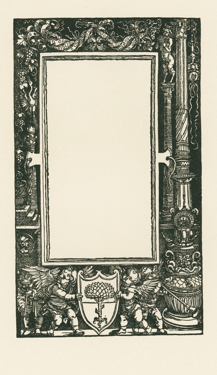 Titelpagina van Plutarch: De his qui tarde door Albrecht Dürer or Duerer