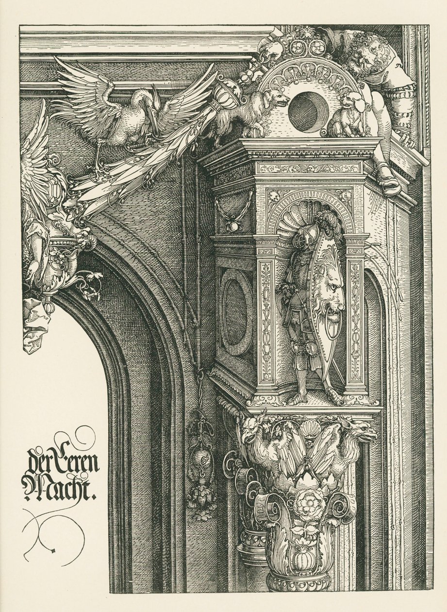 Triomfboog voor keizer Maximiliaan I door Albrecht Dürer or Duerer