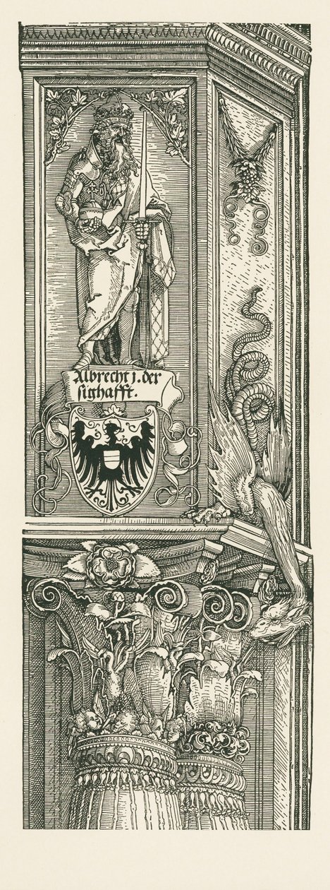 Triomfboog voor keizer Maximiliaan I door Albrecht Dürer or Duerer