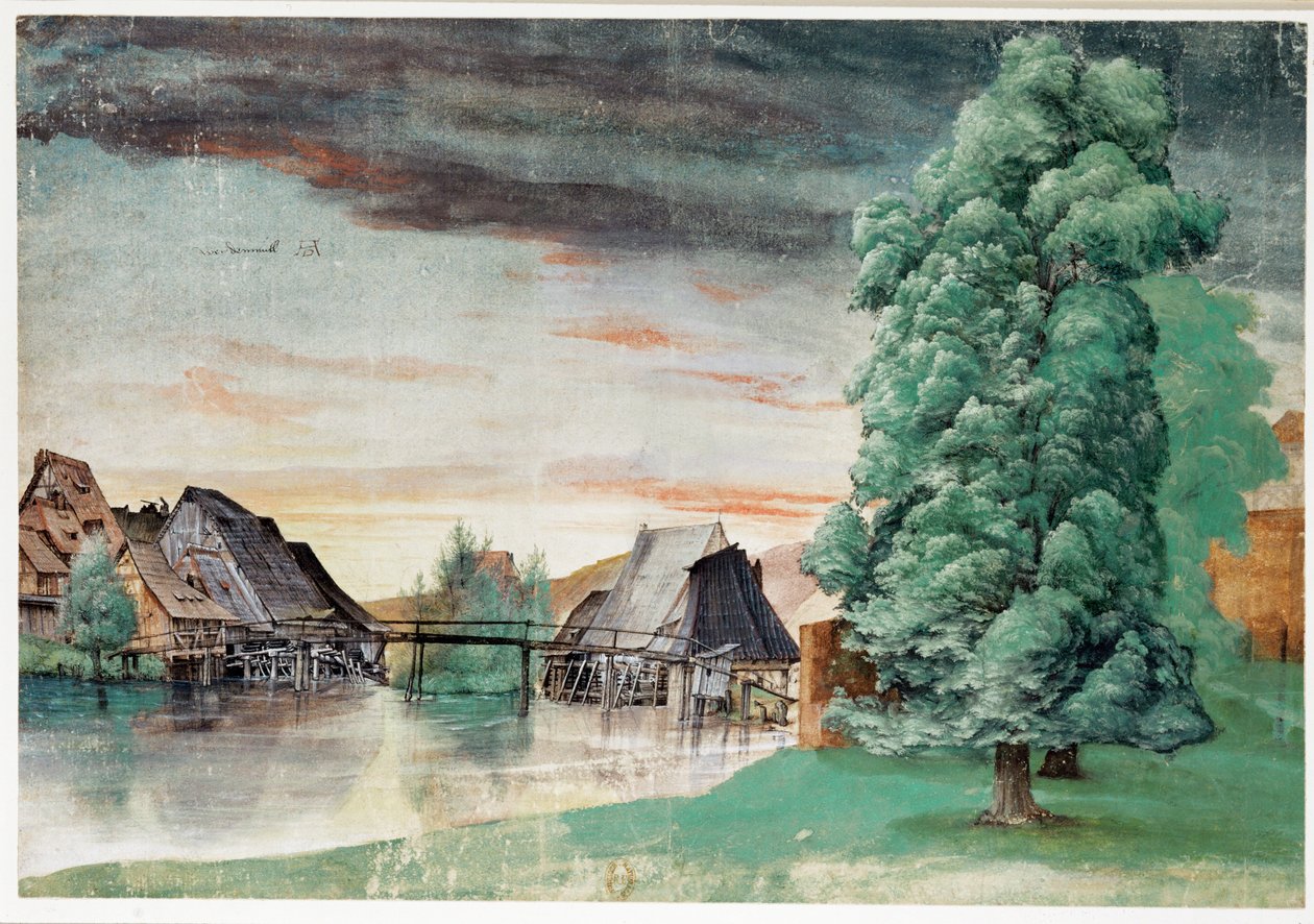 Weidenmuehle - Molen onder de wilgen door Albrecht Dürer or Duerer