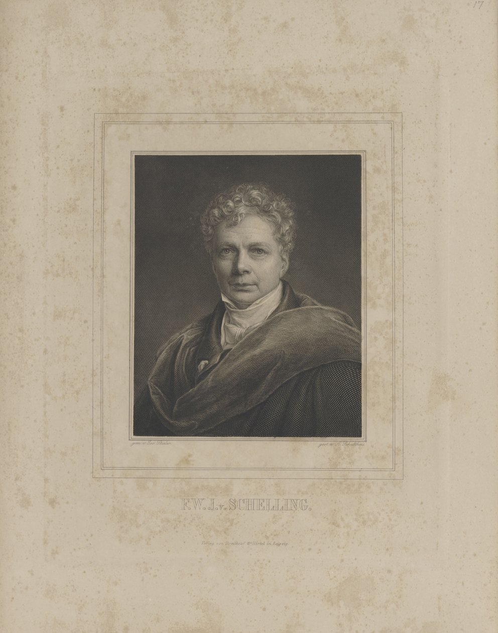 Friedrich Wilhelm Joseph Schelling door Albrecht Fürchtegott Schultheiss