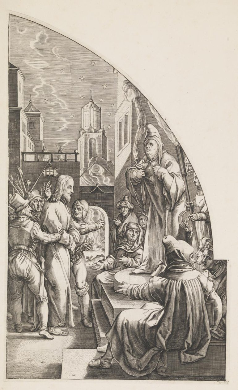 Christus voor Kajafas door Albrecht von Horn
