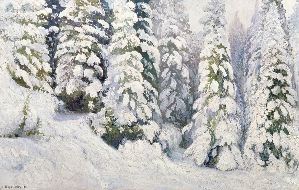 Winterverhaal, 1913 door Aleksandr Alekseevich Borisov