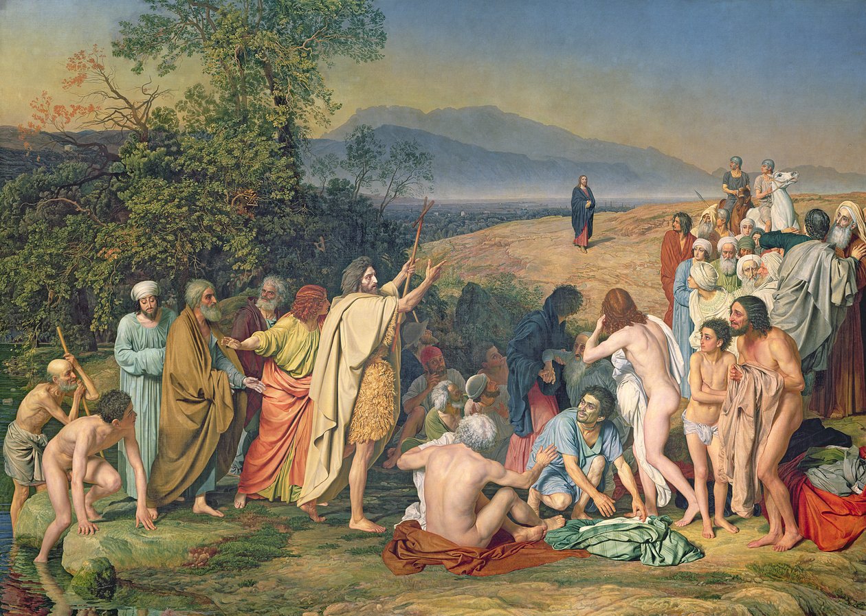 De verschijning van Christus aan het volk (De verschijning van de Messias) 1837-57 door Aleksandr Andreevich Ivanov