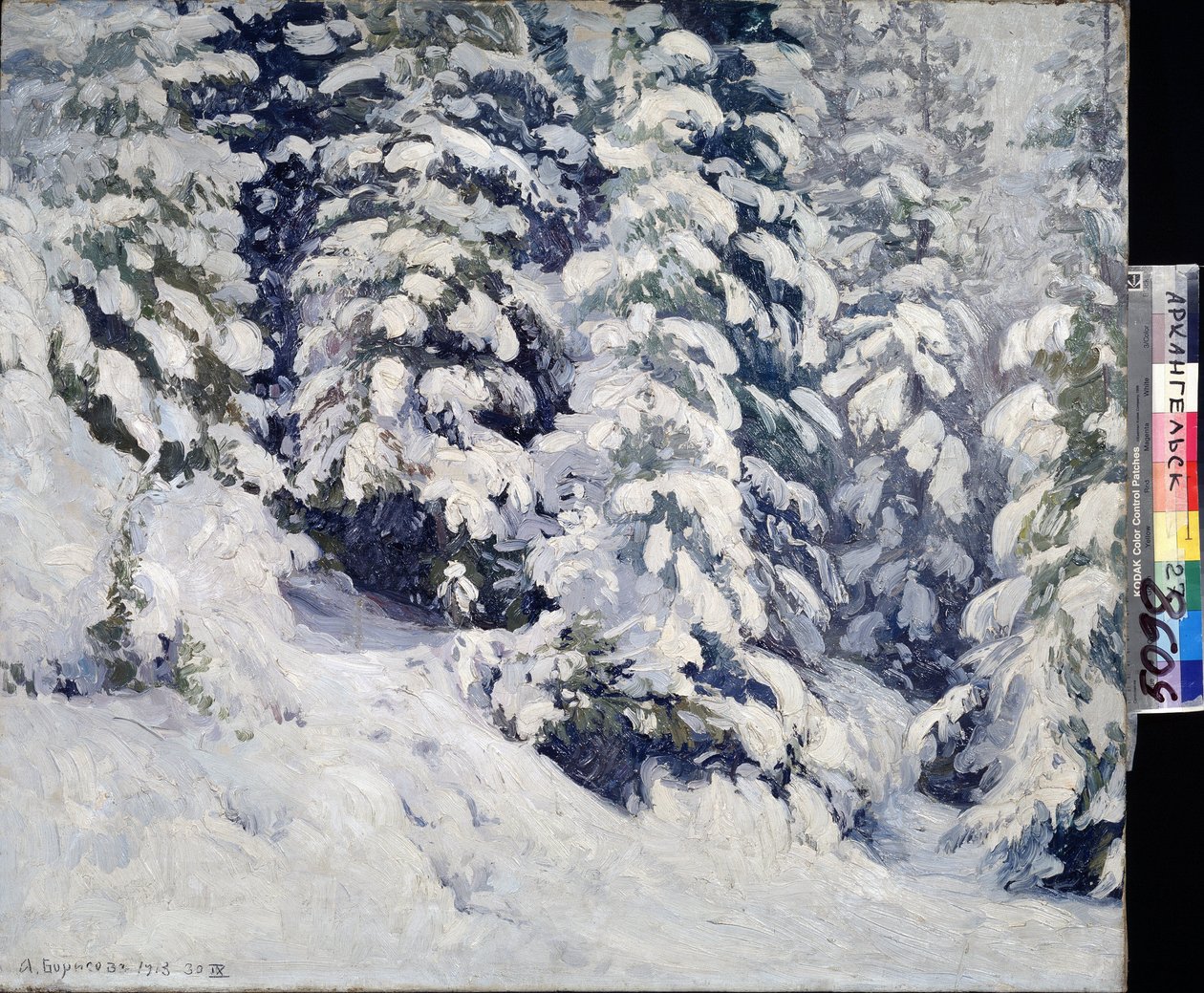 Bos in de winter door Aleksandr Alekseevich Borisov