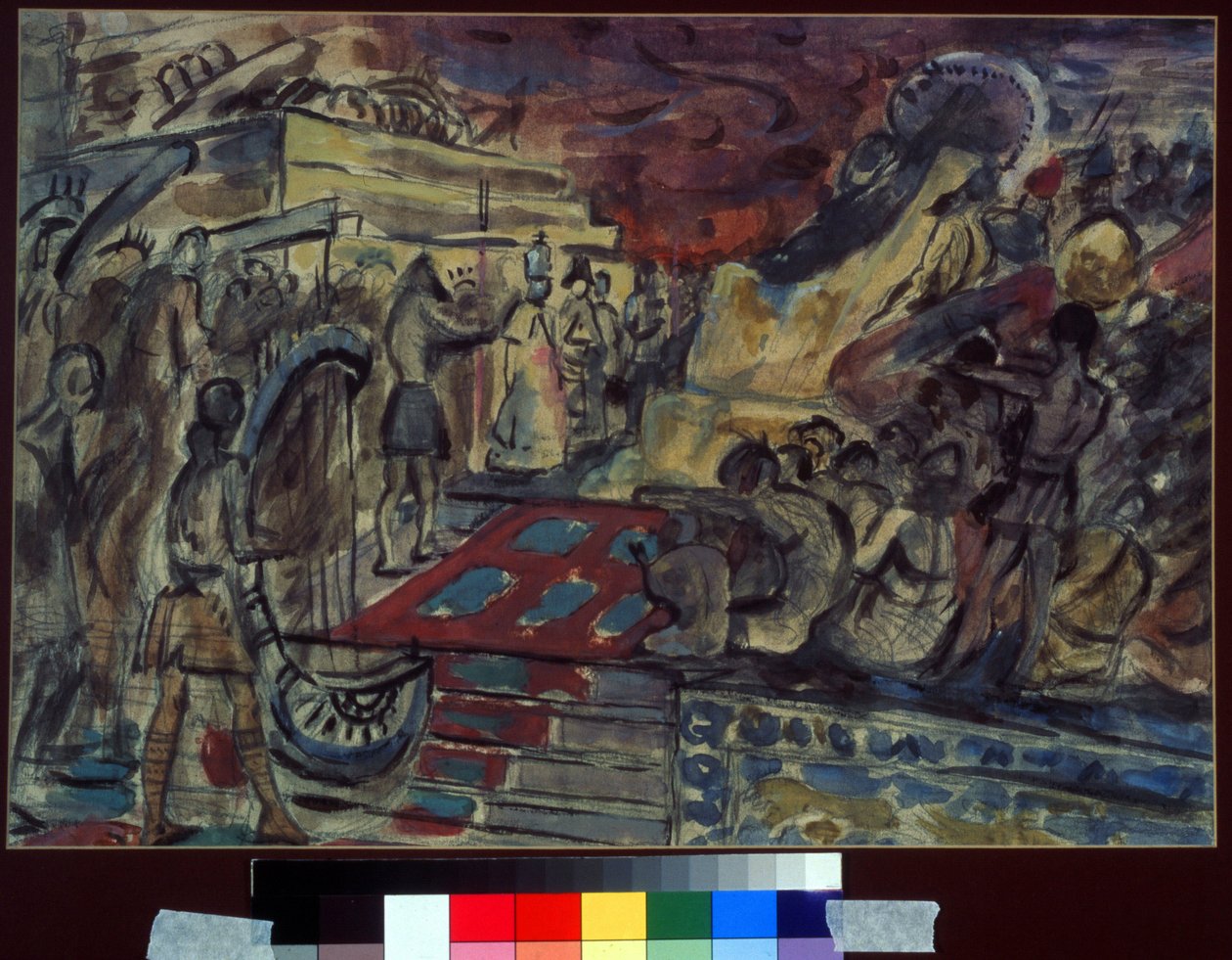 Decorontwerp voor de opera Sadko van Nikolai Rimski-Korsakov door Aleksandr Jakovlevic Golovin