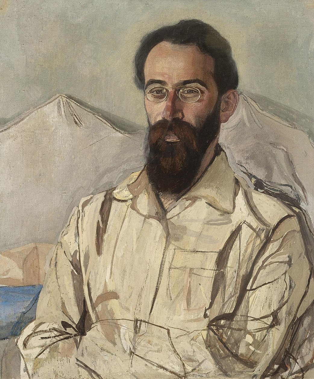 Portret van Friedrich Eduardovich Krimmer 1888-1963, 1919 door Aleksandr Jakovlevic Golovin