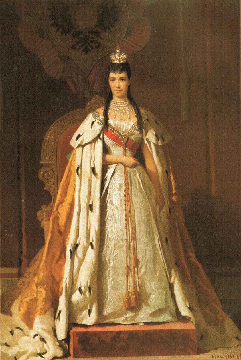 Portret van Maria Fjodorovna (1847-1928) door Aleksandr Petrovic Sokolov