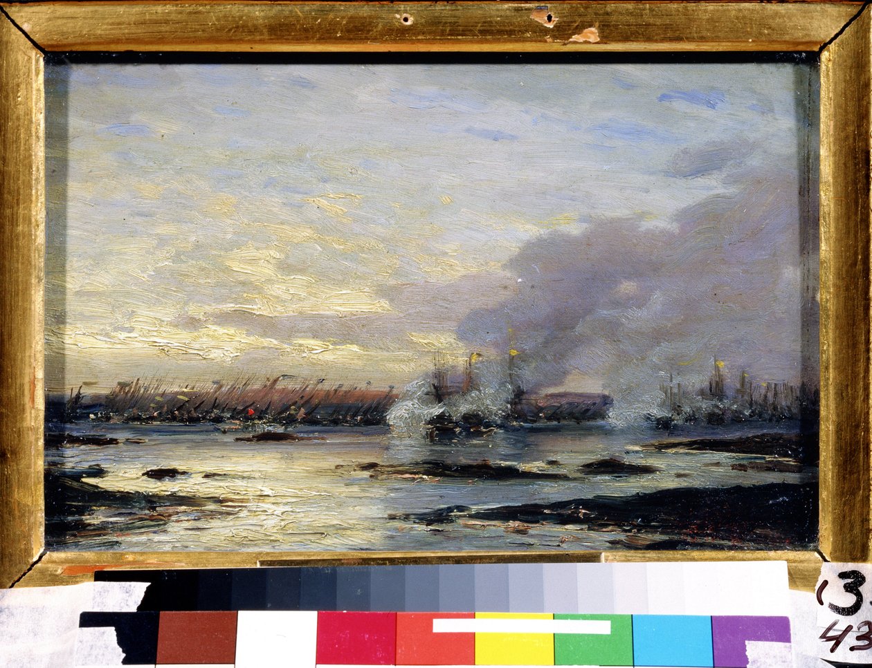 Grote Noordelijke Oorlog: De slag bij Gangut door Aleksei Petrovich Bogolyubov