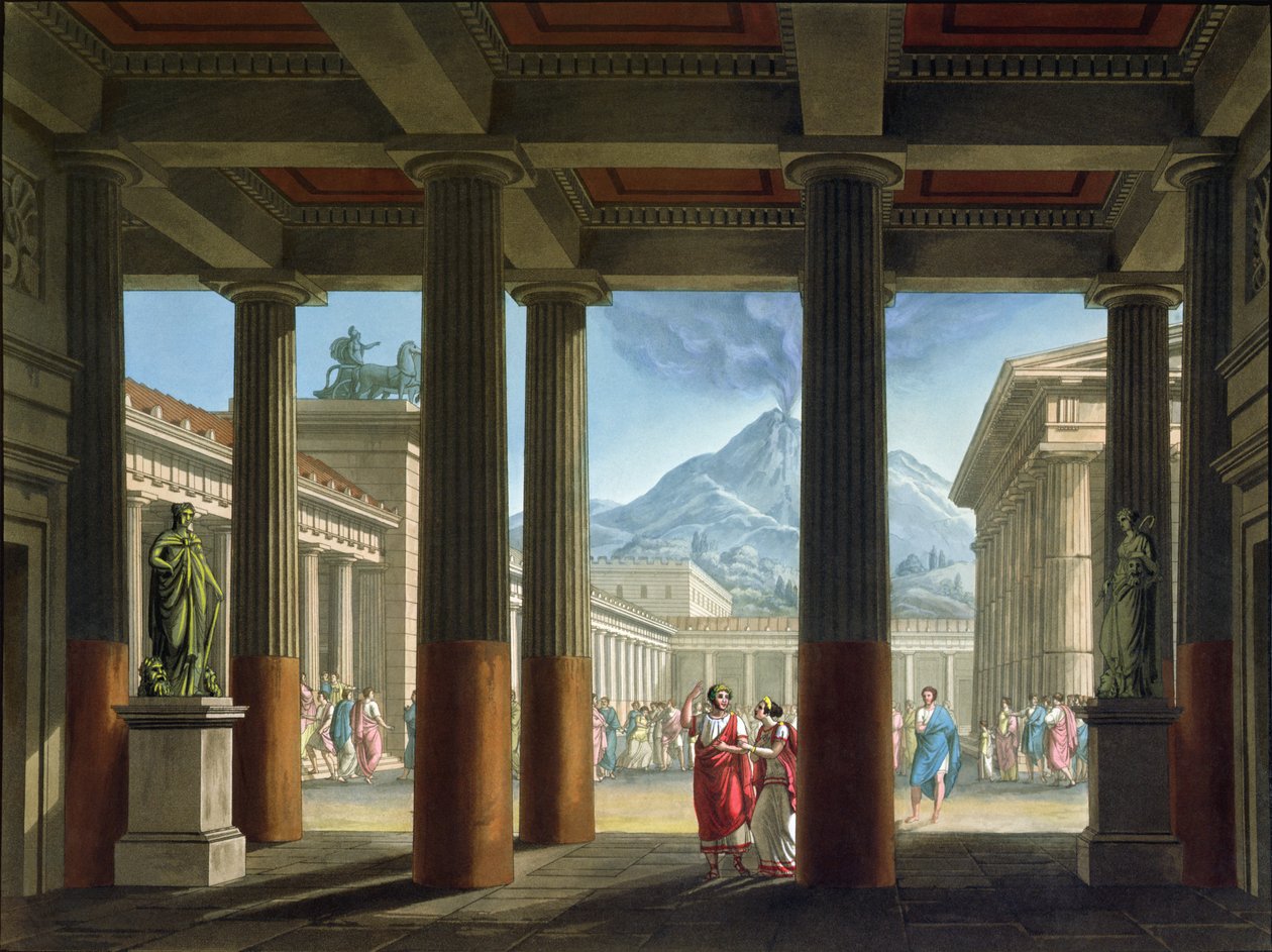 Ingang van het amfitheater, ontwerp voor de opera 