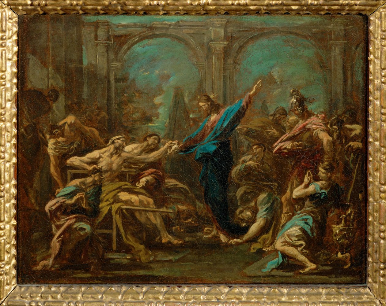 Jesus guerissant les paralytiques - Christus geneest de verlamde ... door Alessandro (style of) Magnasco