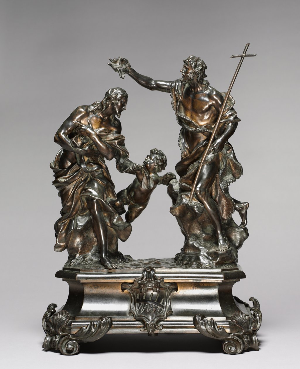 Doop van Christus, ontworpen 1645-46, waarschijnlijk gemaakt 1650-55 door Alessandro Algardi