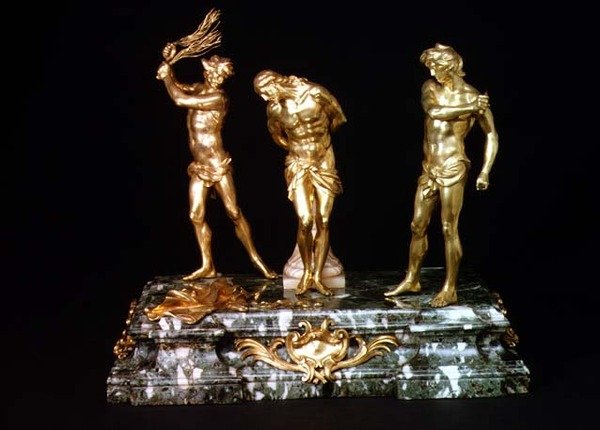 Geseling van Christus, midden 17e eeuw (verguld brons) door Alessandro Algardi