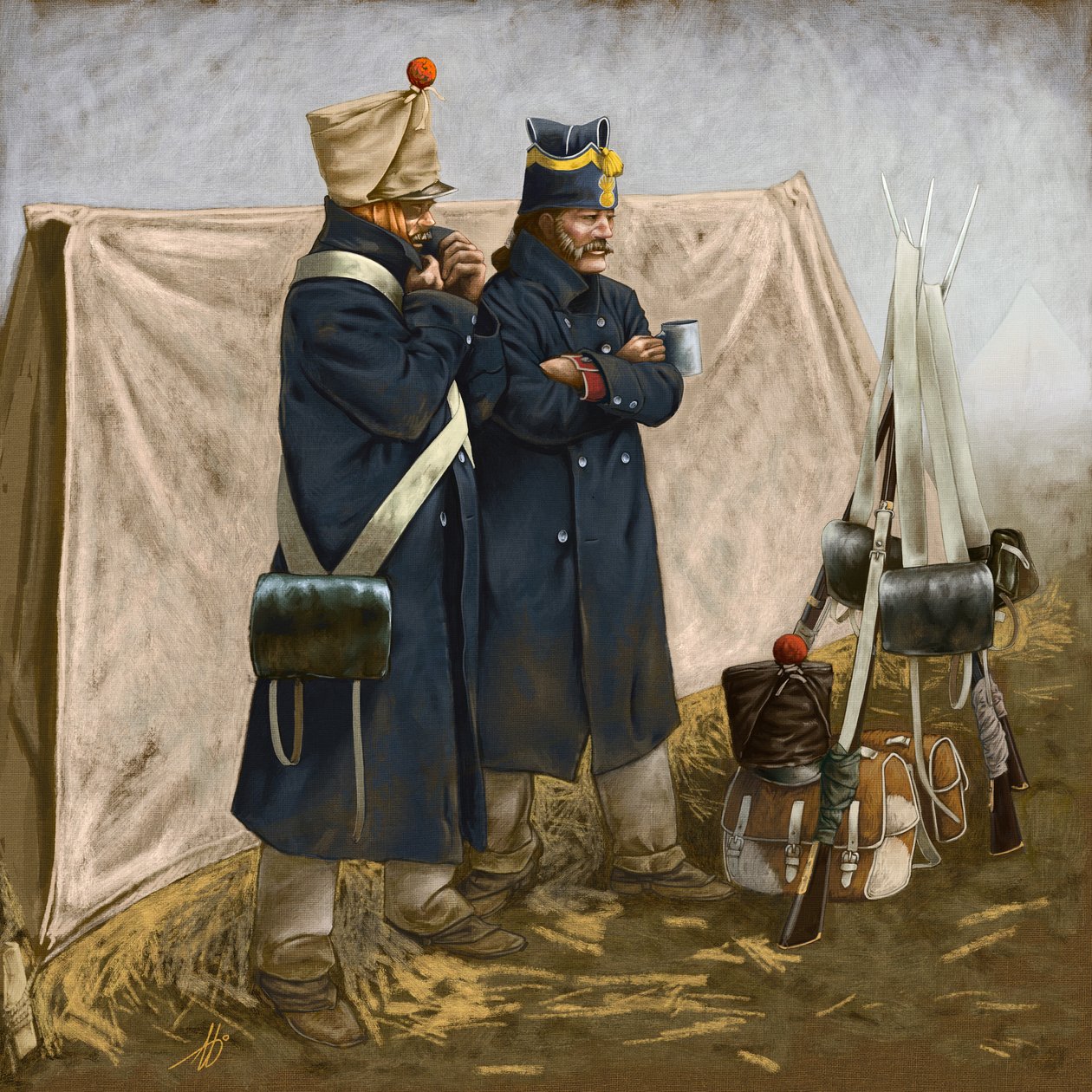 Frans winterbivak, Eerste Keizerrijk, 2018 door Alessandro Lonati