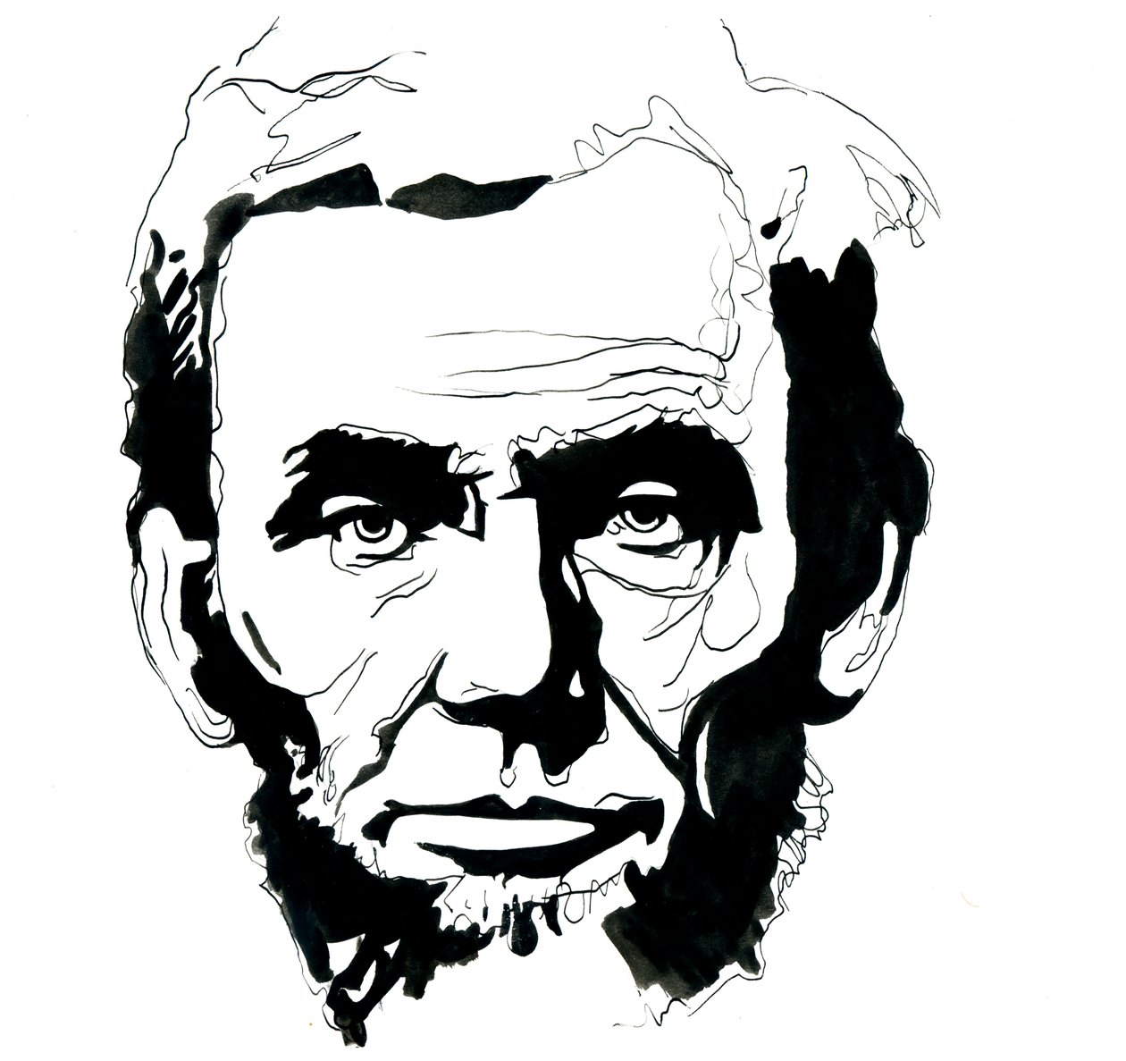 Portret van Abraham Lincoln (1809-1865) President van de Verenigde Staten door Alessandro Lonati