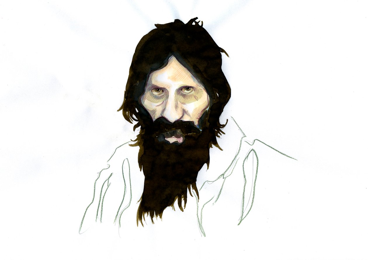 Portret van Grigori Iefimovich Rasputin door Alessandro Lonati