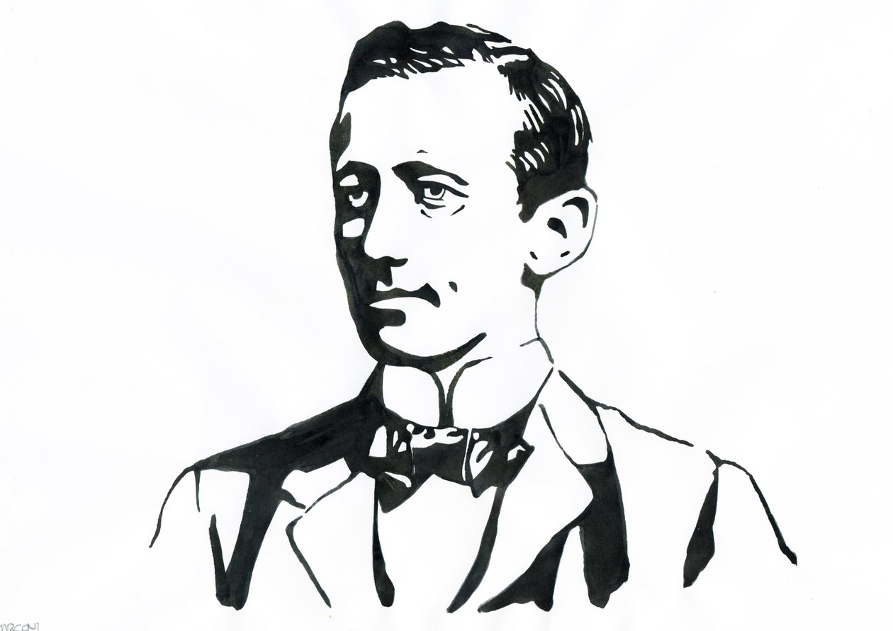 Portret van Guglielmo Marconi (1874-1937), Italiaanse natuurkundige, uitvinder van de telegraaf door Alessandro Lonati