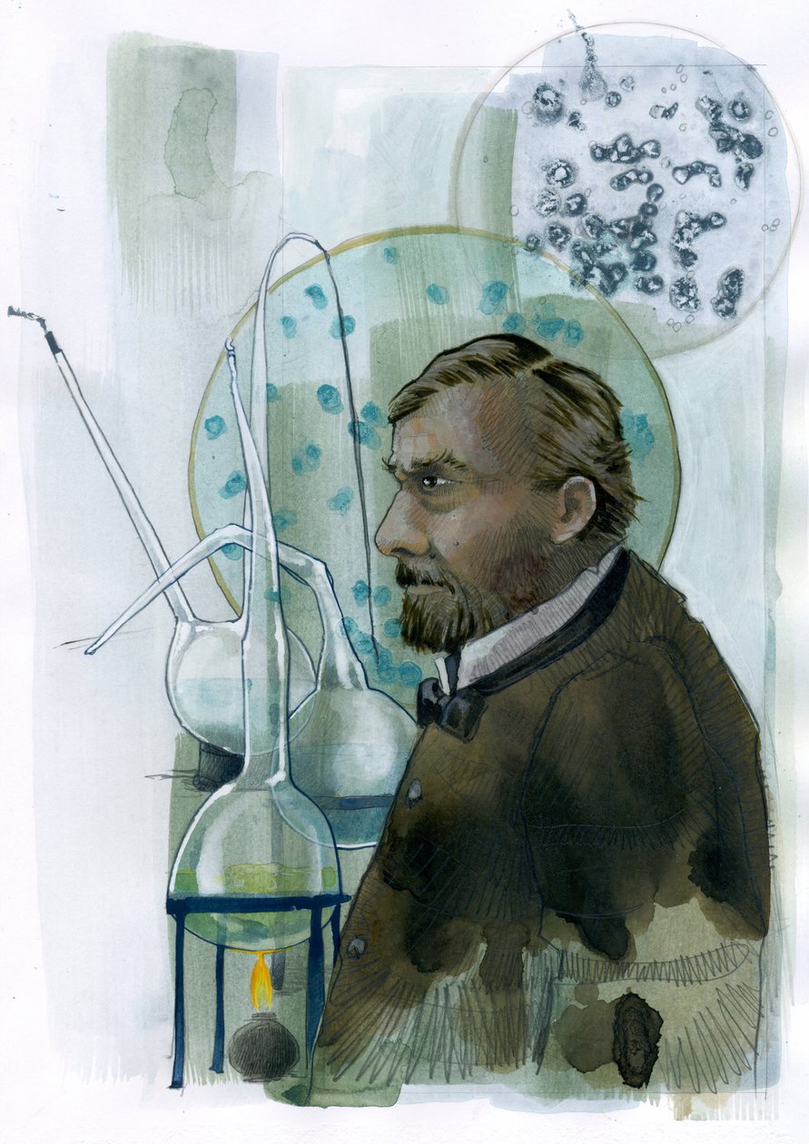 Portret van Louis Pasteur (1822-1895) Franse wetenschapper door Alessandro Lonati