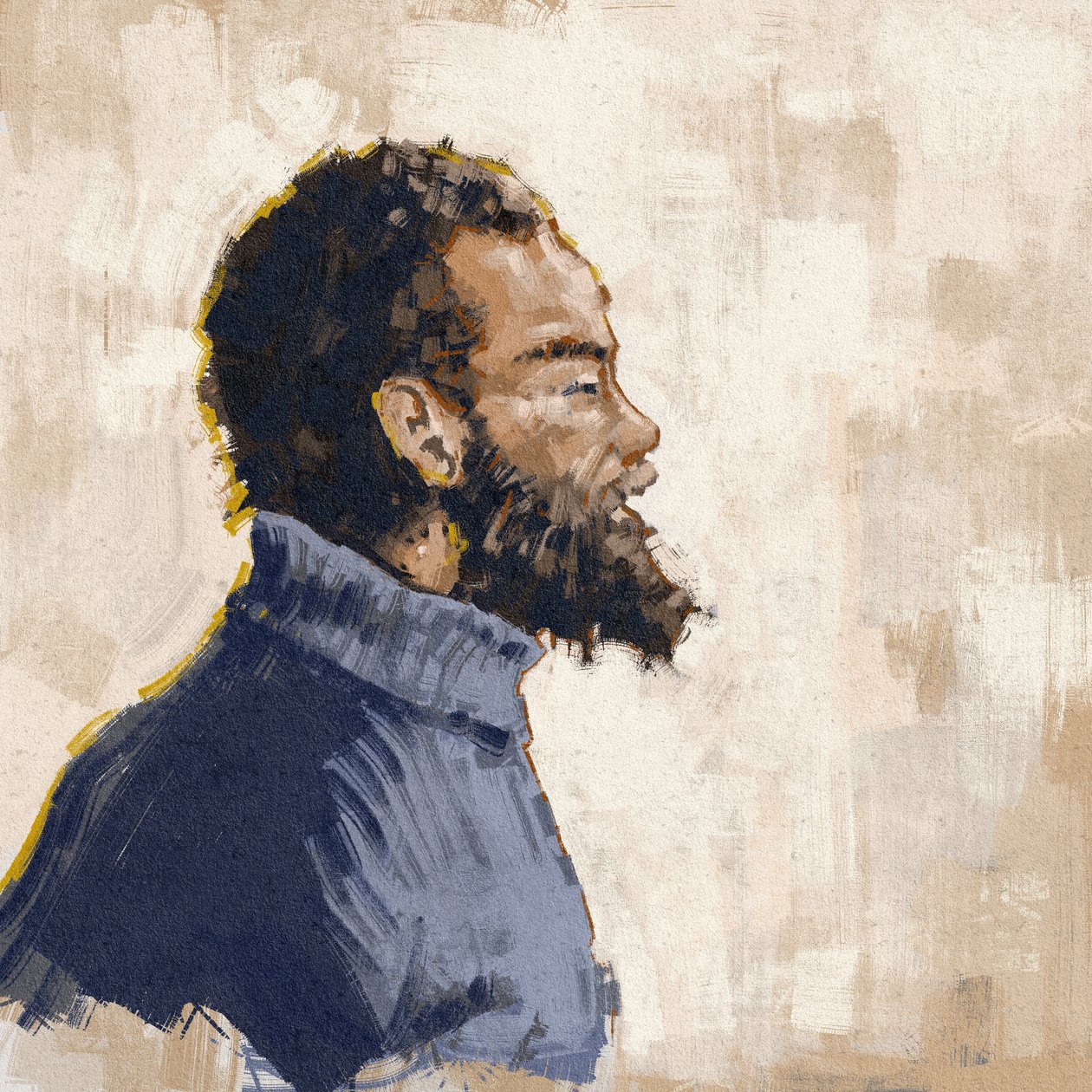 Portret van activist, revolutionair, MICHAEL X (illustratie) door Alessandro Lonati