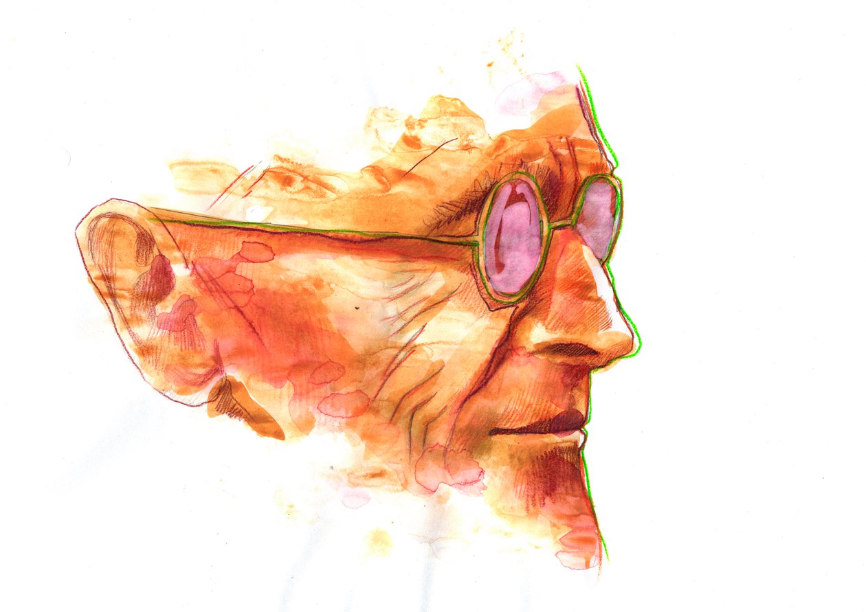 Portret van de schrijver Hermann Hesse door Alessandro Lonati