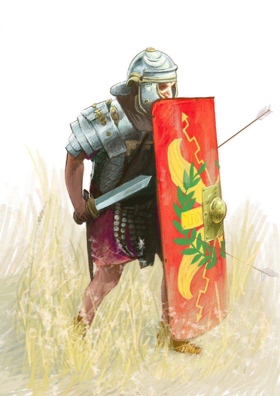 Bruine armwarmers in lederlook voor Romeinse gladiator legionair kostuum LARP