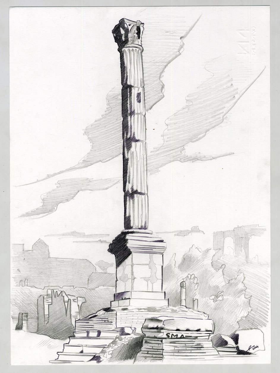 Ruïnes uit de Romeinse tijd in Rome, Forum (foro romano) door Alessandro Lonati