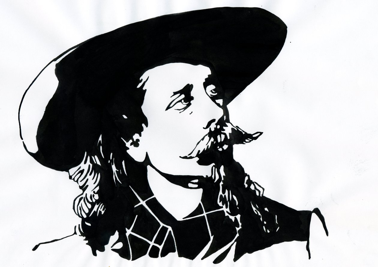 William Frederick Cody - Bekend als Buffalo Bill - Portret van Buffalo Bill (1846-1917), Kolonel William Cody door Alessandro Lonati