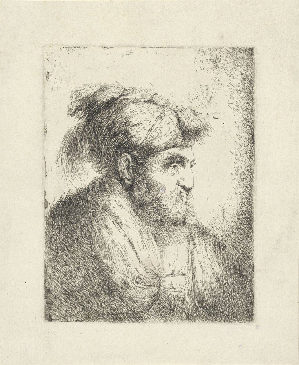 Man met tulband door Alessandro Longhi