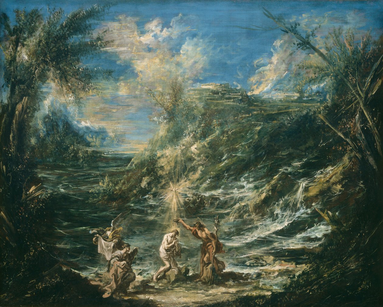 De doop van Christus door Alessandro Magnasco