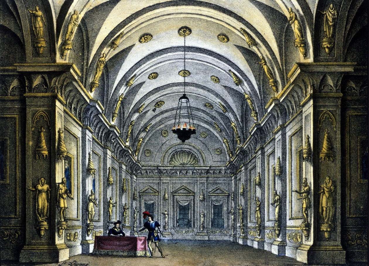 Scenografie van Sanquirico voor de opera 