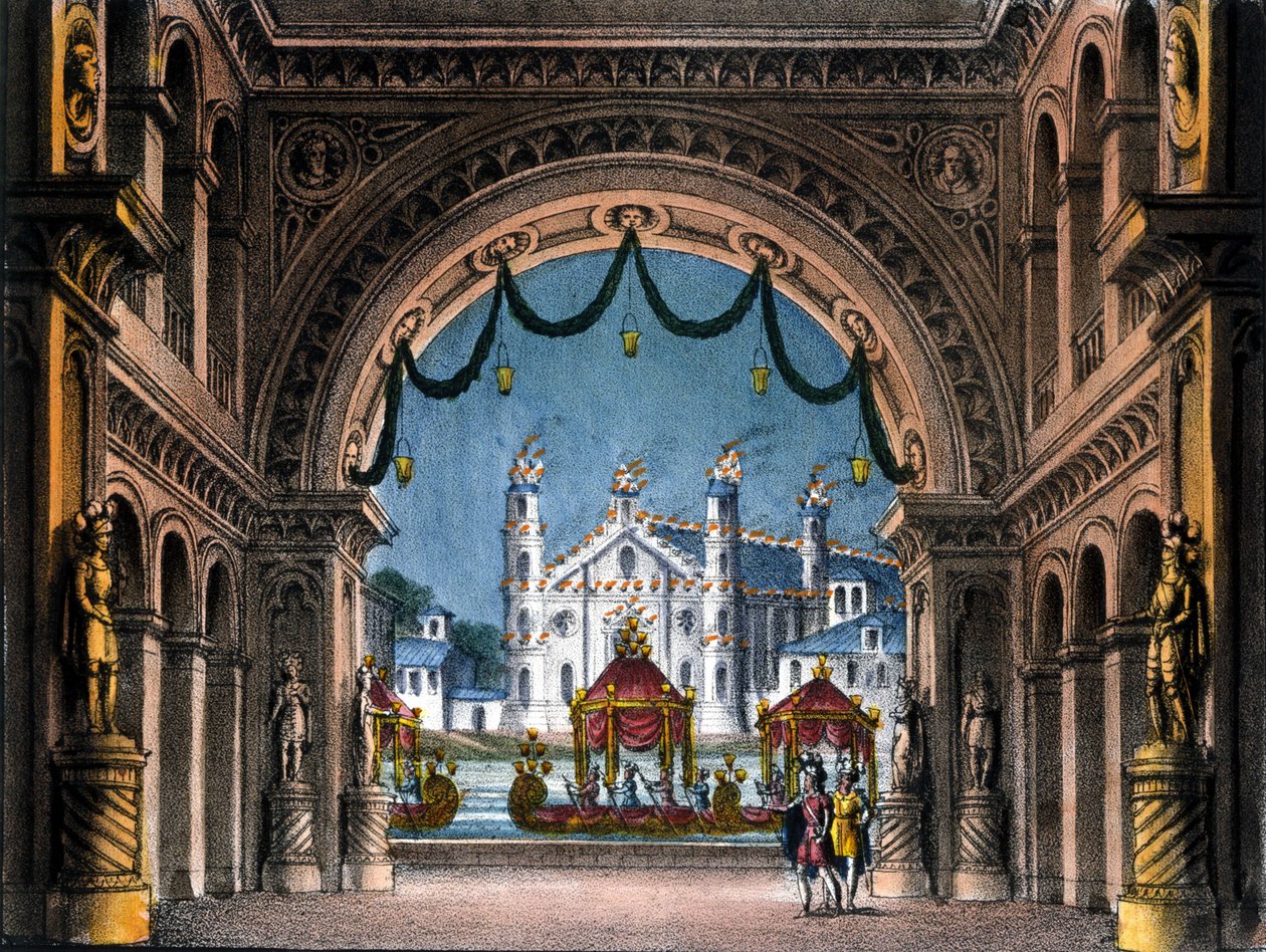 Scenografie van Sanquirico voor de opera 