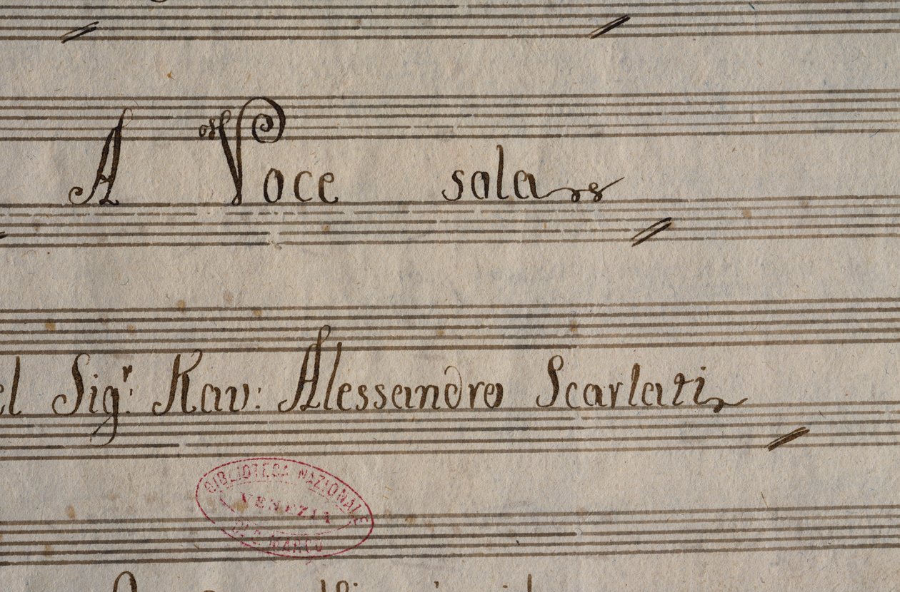 Manuscript partituur van XXV cantates voor solostem door Alessandro Scarlatti (1660-1725) door Alessandro Scarlatti