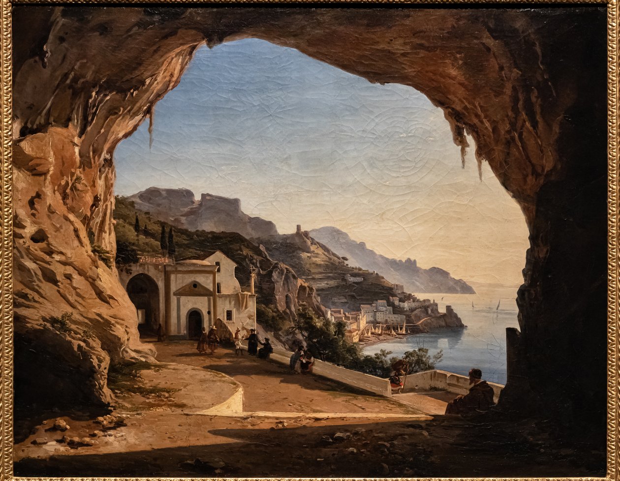 De grot van de Kapucijnen in Amalfi, c.1850 door Alessandro la Volpe