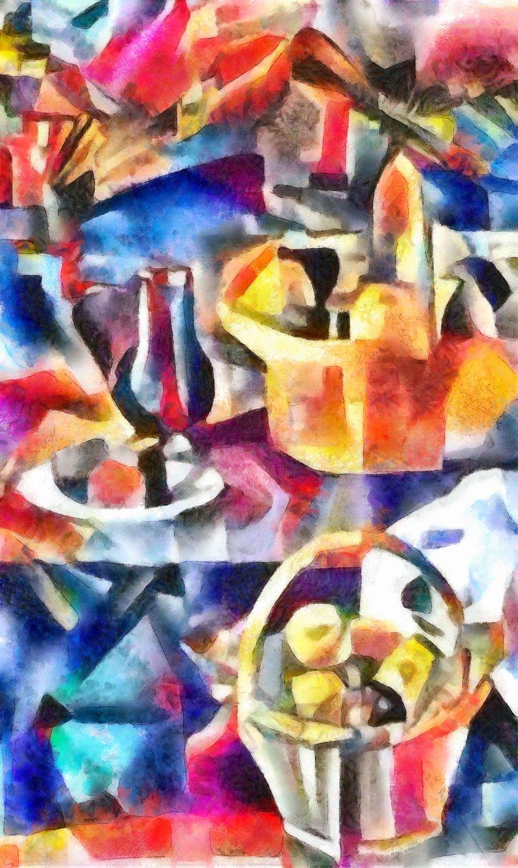 Stilleven met een Mand II, 2017 door Alex Caminker