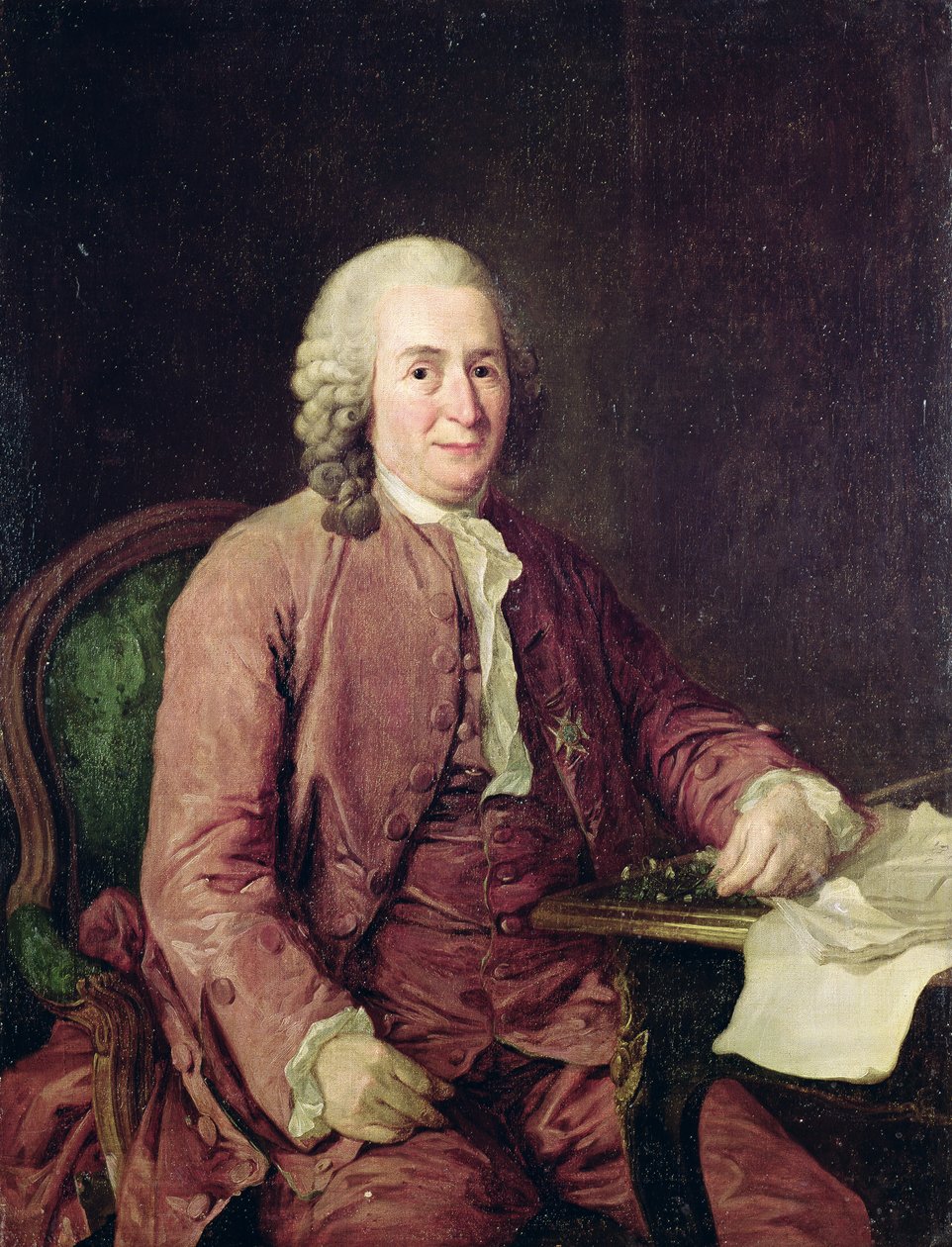 Portret van Carl von Linnaeus (1707-78) door Alexander Roslin