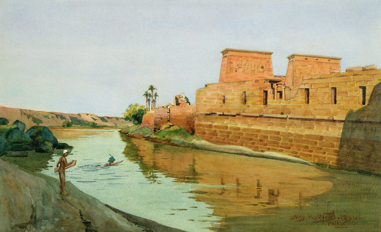 Philae aan de Nijl, 1894 door Alexander West