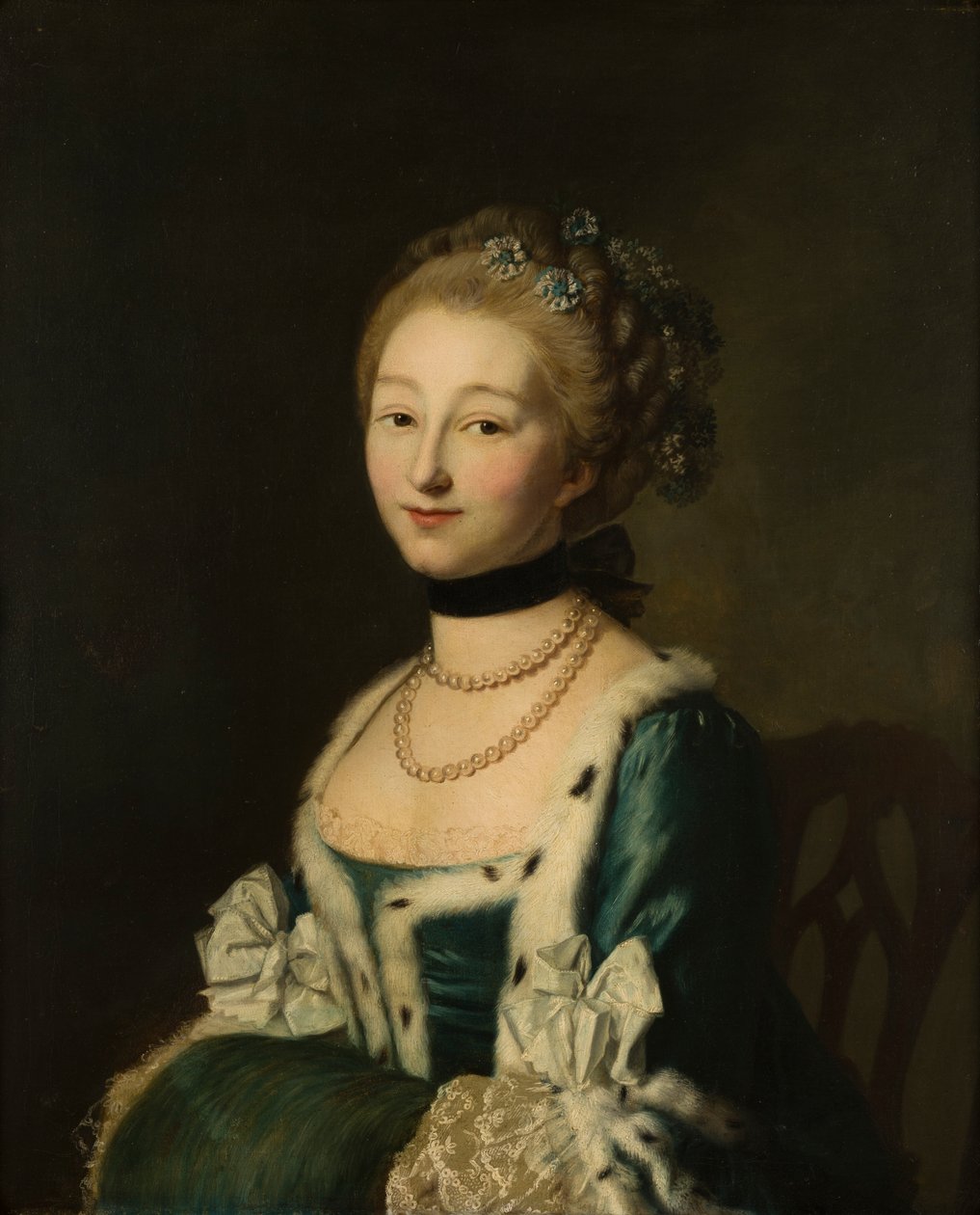 Portret van Elizabeth, Lady Bridgeman, later Lady Bradford (1735-1806) door Alexander (attr. to) Roslin