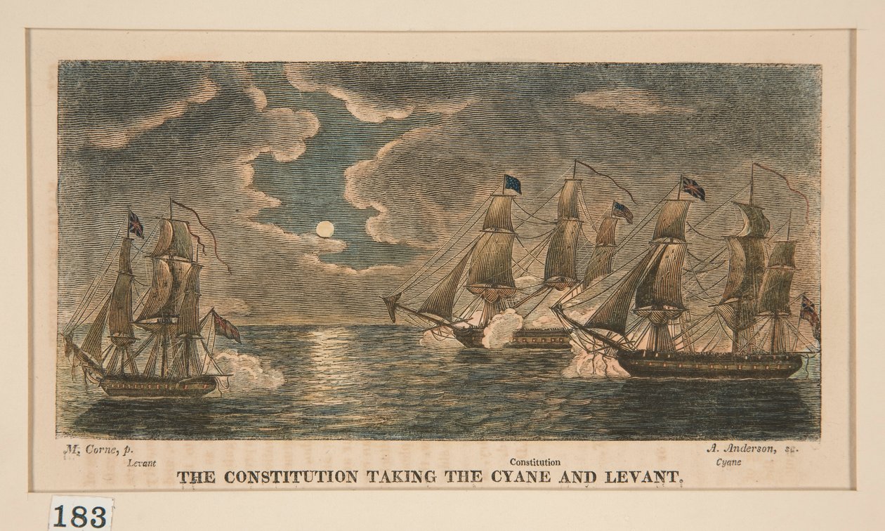 De Grondwet neemt de Cyane en Lavant, een in een serie van acht door Alexander Anderson