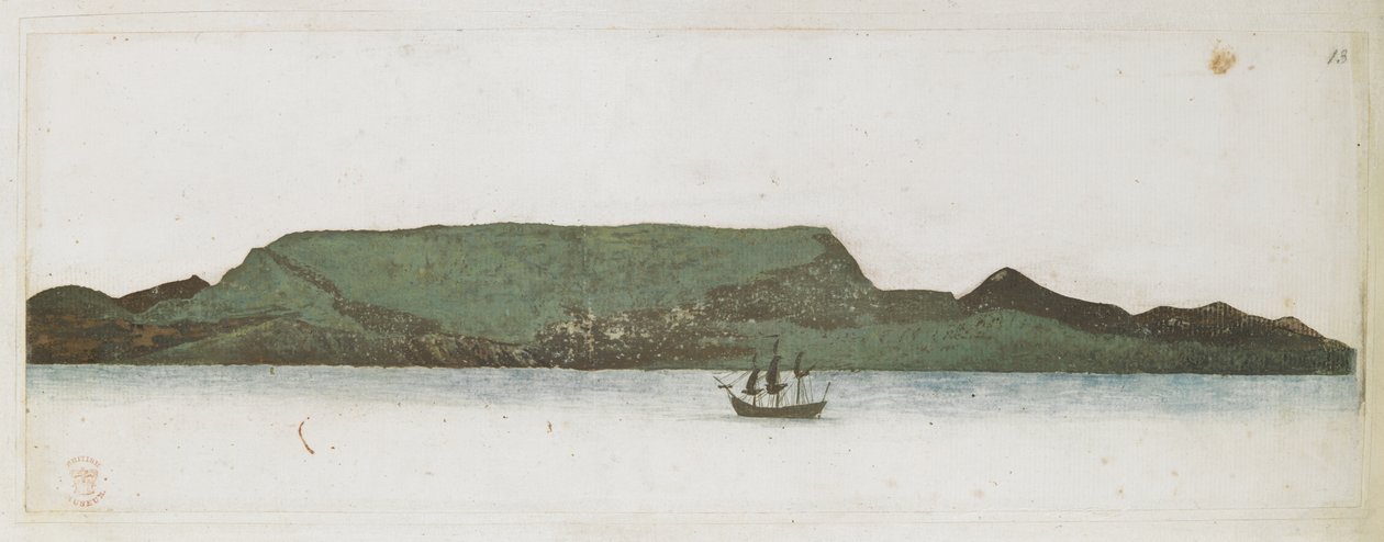 Endeavour, voor de kust van Tierra del Fuego door Alexander Buchan