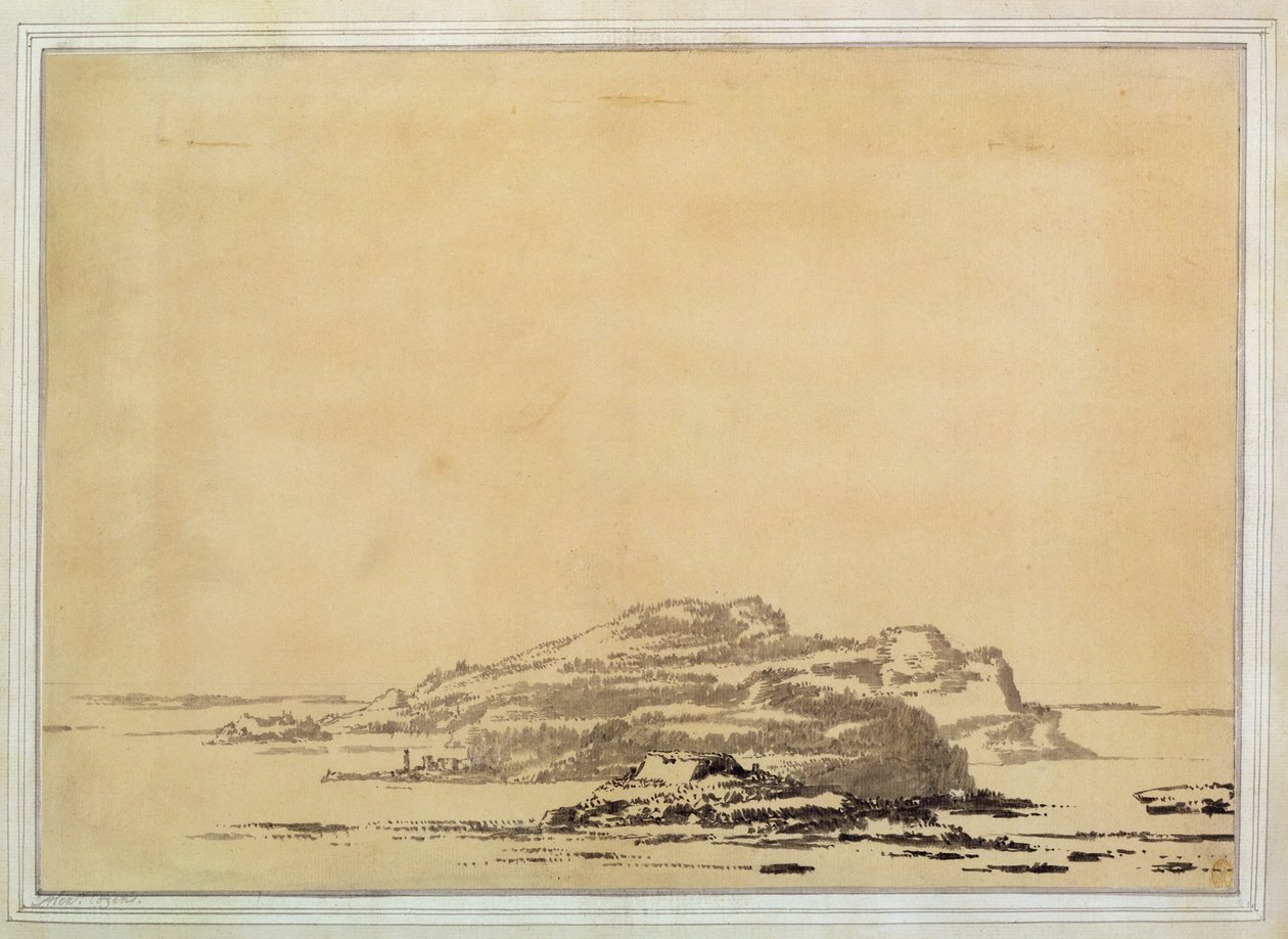 Fantastisch Landschap, 1780-85 door Alexander Cozens